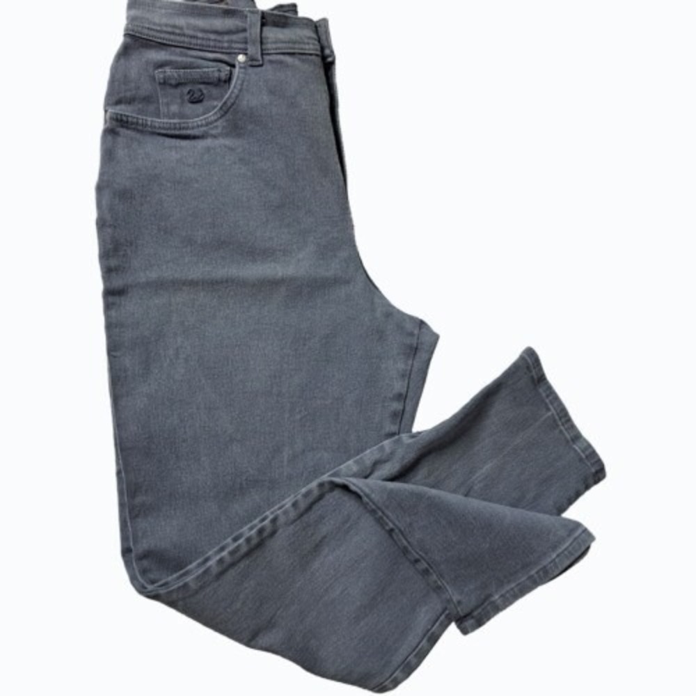 Gloria Vanderbilt Jeans Women 16 Gray Vintage Taper Leg Mom Stretch 90s Classic
